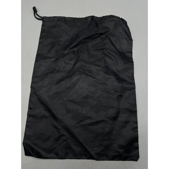 Black Nylon Drawstring white Shoe Bag sheer 17x12" READ - Picture 4 of 5